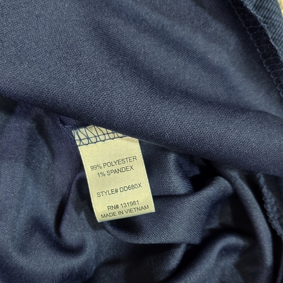 Naif NWT Navy Blue Textured Crochet V-Neck Bell Sleeve Midi Dress Lined Boho - Picture 8 of 9